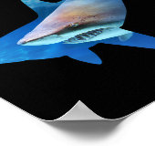 Shark Silhouette Earth Day en Ocean Week Awarenes Poster (Hoek)