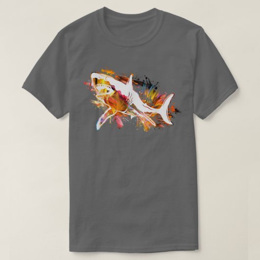 Shark Silhouette Hammerhead Shark Tiger S T-shirt (Design voorkant)
