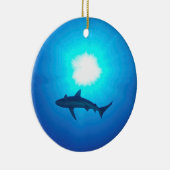 Shark Silhouette Keramisch Ornament (Rechts)