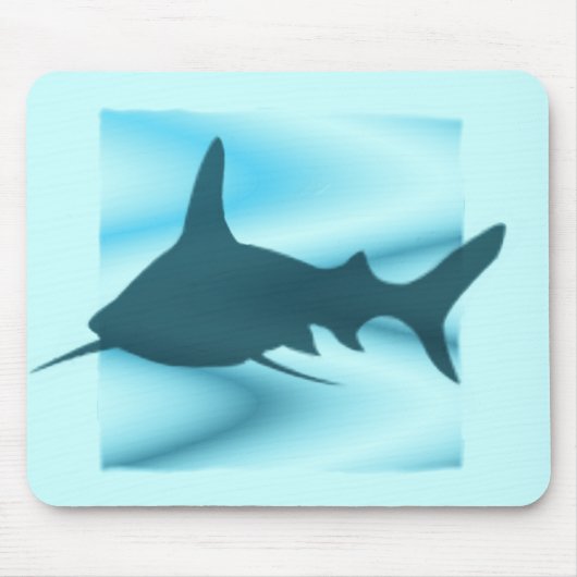 Shark Silhouette Mousepad Muismat (Voorkant)