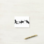 Shark Silhouette Post-it® Notes (Op bureau)