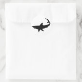 Shark Silhouette Ronde Sticker (Tas)
