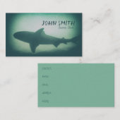Shark Silhouette Swimming Underwater Zee Creater Visitekaartje (Voorkant / Achterkant)