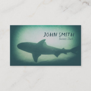 Shark Silhouette Swimming Underwater Zee Creater Visitekaartje