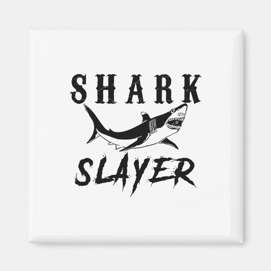 Shark Slayer Shark Fishing And Salt Water Anglers Magneet (Voorkant)