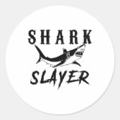 Shark Slayer Shark Fishing And Salt Water Anglers  Ronde Sticker (Voorkant)
