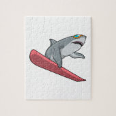 Shark Snowboarder Snowboard Legpuzzel (Verticaal)