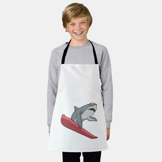 Shark Snowboarder Snowboard Schort (Gedragen)