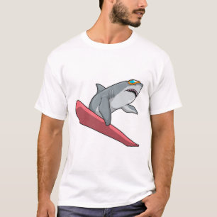Shark Snowboarder Snowboard T-shirt