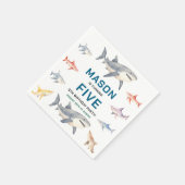 Shark Splash 5e Verjaardagsfeestje | Schattige Oce Servet (Hoek)