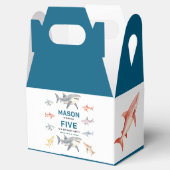 Shark Splash 5th Birthday Party | Cute Ocean Kids Bedankdoosjes (Geopend)