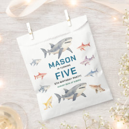 Shark Splash 5th Birthday Party | Cute Ocean Kids Bedankzakje