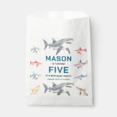 Shark Splash 5th Birthday Party | Cute Ocean Kids Bedankzakje (Voorkant)