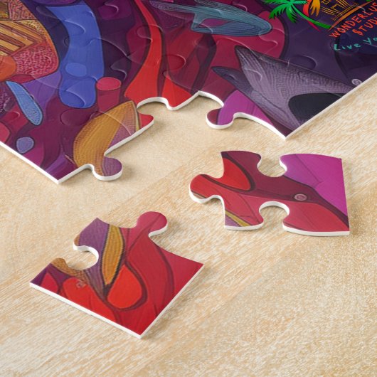 🐙 Shark Splash: de rockster van de oceaan Legpuzzel (Zijkant)