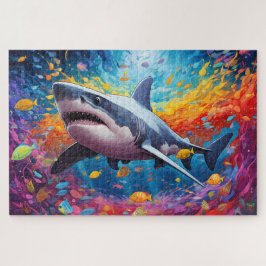 🐙 Shark Splash: de rockster van de oceaan Legpuzzel