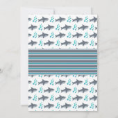 Shark Splash Party Swim Invitation Boys Summer Kaart (Achterkant)