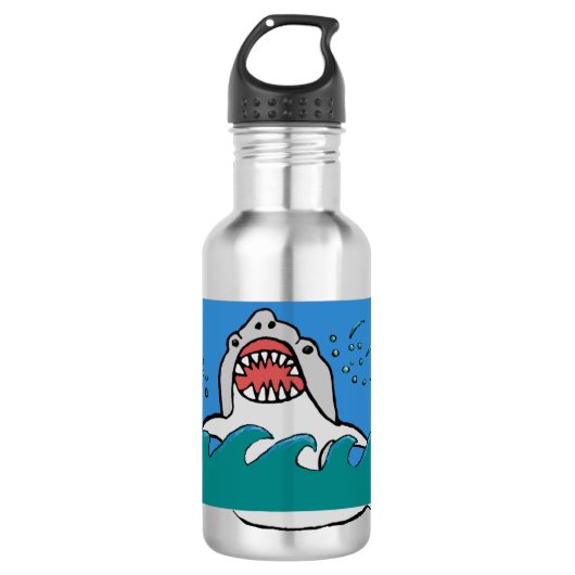 Shark Splatter Plezier Waterfles (Voorkant)
