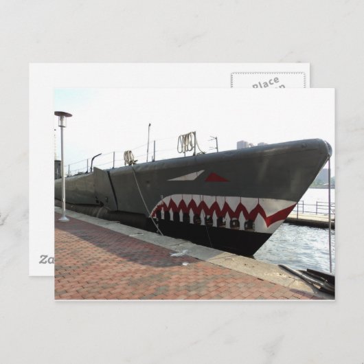 Shark Sub Briefkaart (Voorkant / Achterkant)