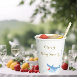 Shark Summer Boy Baby shower Papieren Bekers