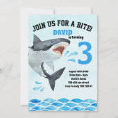 Shark Summer Boy Verjaardagsfeestje Sharktastic Kaart (Voorkant)