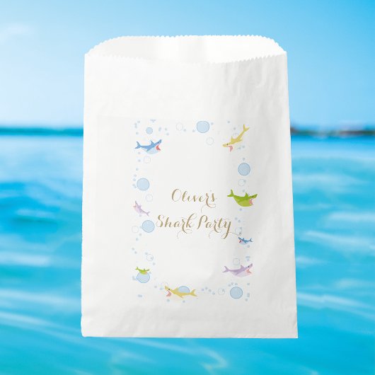 Shark Summer Party Splish Splash Birthday Bash Bedankzakje
