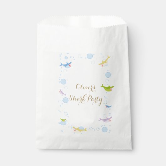 Shark Summer Party Splish Splash Birthday Bash Bedankzakje (Voorkant)