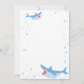 Shark Summer Party Splish Splash Birthday Bash Kaart (Achterkant)