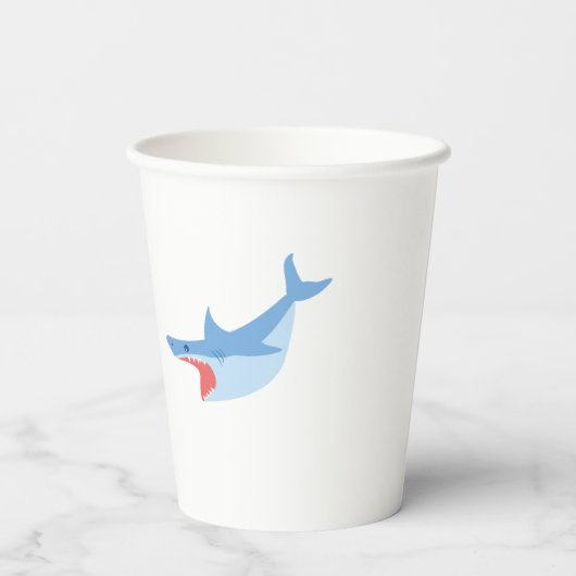 Shark Summer Party Splish Splash Birthday Bash Papieren Bekers (Achterkant)