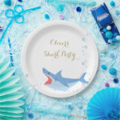 Shark Summer Party Splish Splash Birthday Bash Papieren Bordje (Feest)