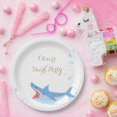 Shark Summer Party Splish Splash Birthday Bash Papieren Bordje (Feest)