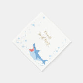 Shark Summer Party Splish Splash Birthday Bash Servet (Hoek)