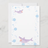 Shark Summer Party Splish Splash Kinder Baby showe Kaart (Achterkant)