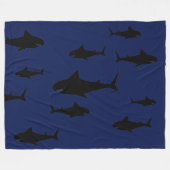 Shark Swarm Fleece Deken (Voorkant (Horizontaal))