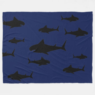 Shark Swarm Fleece Deken