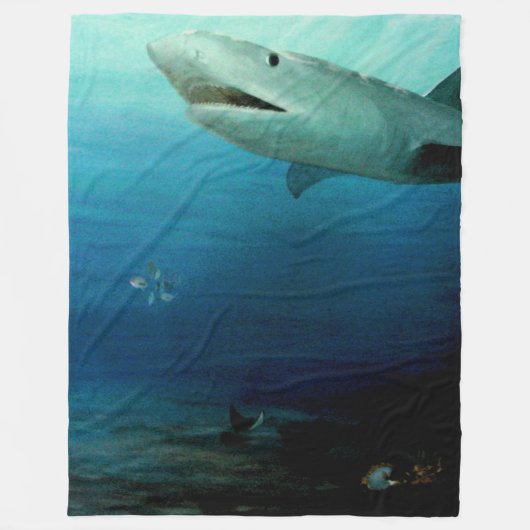 Shark Swimming Fleece Deken (Voorkant)