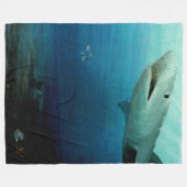 Shark Swimming Fleece Deken (Voorkant (Horizontaal))