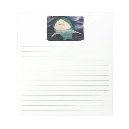 Shark Swimming, Lined Notepads Notitieblok (Voorkant)