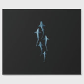 Shark - Swimming Sharks Cute Funny Gift Cadeaupapier (Vlak)