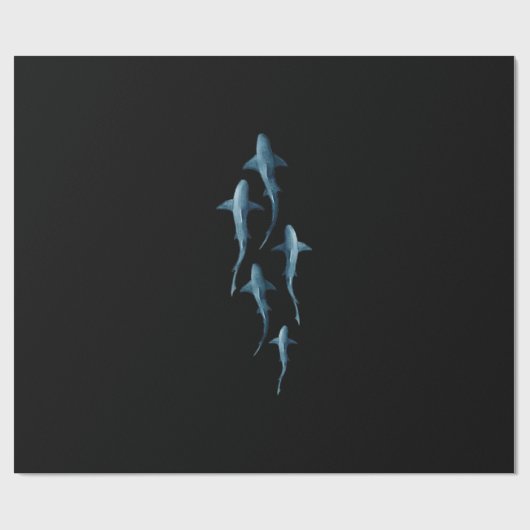 Shark - Swimming Sharks Cute Funny Gift Cadeaupapier (Vlak)