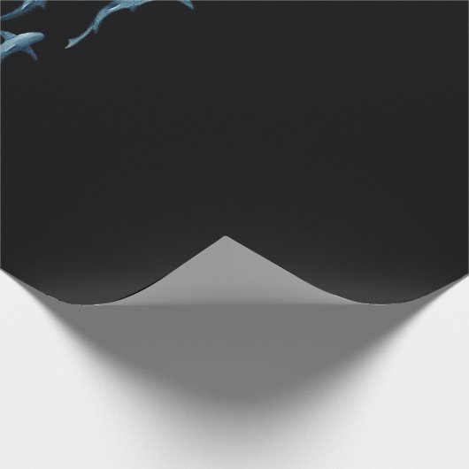 Shark - Swimming Sharks Cute Funny Gift Cadeaupapier (Hoek)