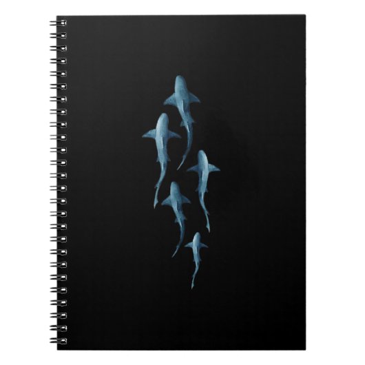 Shark - Swimming Sharks Cute Funny Gift Notitieboek (Voorkant)
