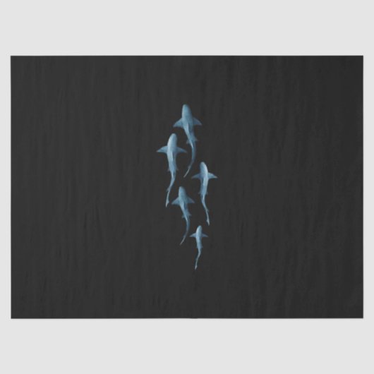 Shark - Swimming Sharks Cute Funny Gift Tissuepapier (Voorkant)