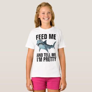 SHARK T-SHIRTS, VOEL ME MEE DAT IK meisjes BEN T-shirt