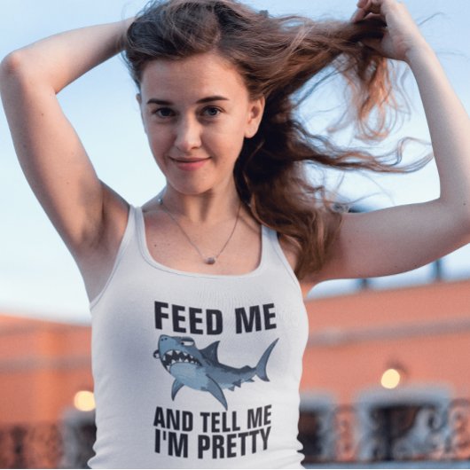 SHARK T-SHIRTS, VOER ME AAN EN VERTEL ME DAT IK B TANKTOP