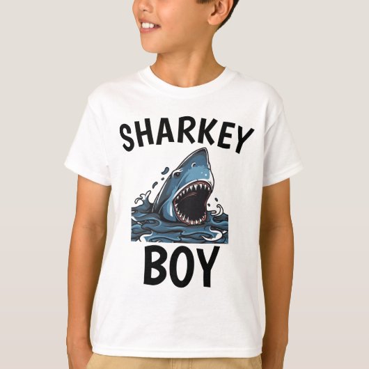 SHARK T-SHIRTS VOOR JONGEN, SHARKEY BOY (Voorkant)