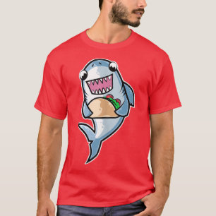 Shark Taco Kawaii Neko Anime Meican food T-shirt