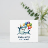 Shark-tastic Birthday Kaart (Staand voorkant)