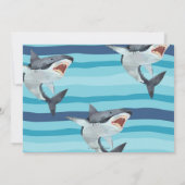 Shark Tastic Birthday Party Shark Boys Pool Foto Kaart (Achterkant)