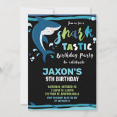 Shark Tastic Birthday Party Shark Boys Pool Party Kaart (Voorkant)