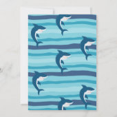 Shark-Tastic Pool Verjaardagsfeestje Shark Boy Kaart (Achterkant)